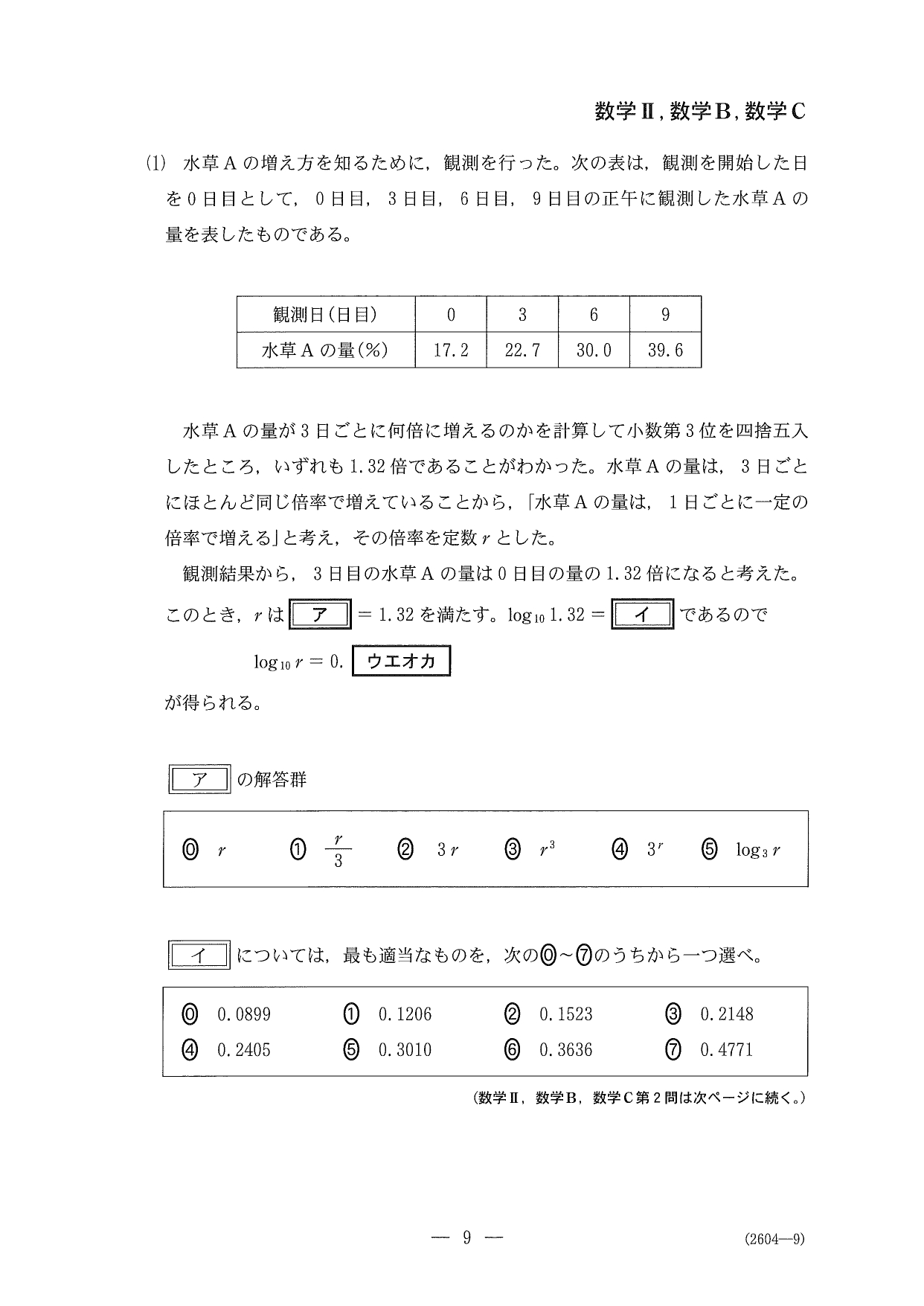 第２問問題②