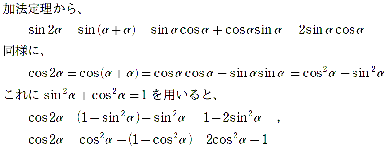 ２倍角の公式の証明